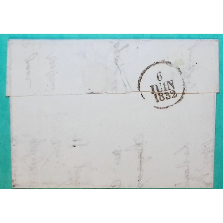 CAD TYPE 12 MOUZON ARDENNES POUR DOUAI NORD AMELIORATION DE DATE 1832 LETTRE COVER FRANCE