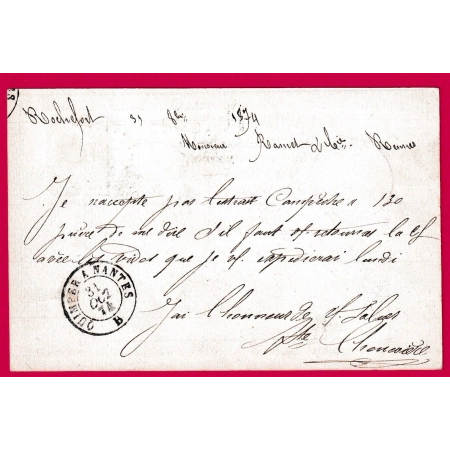 N°55 PC DU GC 4434 MALANSAC MORBIHAN BM DE ROCHEFORT EN TERRE POUR RENNES INDICE 18 LETTRE COVER
