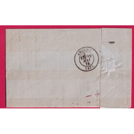 N°60 PC DU GC 2103 LOURY LOIRET OR FABRIQUE DE CHAUX DE MAISON BLANCHE ANGERS MAINE ET LOIRE LETTRE COVER