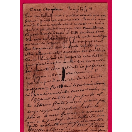 N°85 X5 PARIS 1891 R ST DOMINIQUE SUR ENTIER POSTE LOCALE FRANKFURT ALLEMAGNE POUR RAVENNA ITALIE ITALIA LETTRE COVER