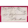MARQUE PAYS OUTREMER PAR LE HAVRE NEW YORK USA 1834 POUR BORDEAUX LETTRE COVER