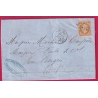 N°13B PARIS KS1 60 KS1 LOSANGE KS1 POUR PARIS LETTRE COVER