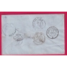 N°13 16 PC 2366 PASSY LES PARIS SEINE 1857 POUR CHAMONIX ETATS SARDE HAUTE SAVOIE CAD SARDE EN BLEU AU DOS LETTRE COVER
