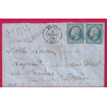 N°22 X2 PC DU GC 611 BREST FINISTERE LETTRE CHARGE POUR PAMIERS ARIEGE INDICE 18 COVER