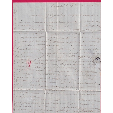 N°29 PC DU GC 1377 ECOUCHE ORNE RARE NON SIGNALE PAR POTHION POUR LIBOURNE GIRONDE LETTRE COVER