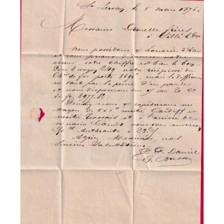 N°60 PC DU GC 3855 CAD TYPE 18 ST SERVAN ILLE ET VILLAINE POUR SILLE LE GUILLAUME SARTHE INDICE 17 LETTRE COVER