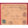 N°80 X2 75 LE QUESNOY NORD AVIS CHARGEMENT NOIR AU RECTO POUR PARIS 1889 LETTRE COVER