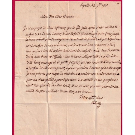 MARQUE SARDE ROUGE PP SOSPELLO SOSPEL ALPES MARITIMES POUR NICE 1842 NIZZA ITALIE LETTRE COVER
