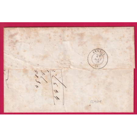N°28 30 GC 508 BOEGE HAUTE SAVOIE POUR ANNECY DOUBLE PORT LETTRE COVER