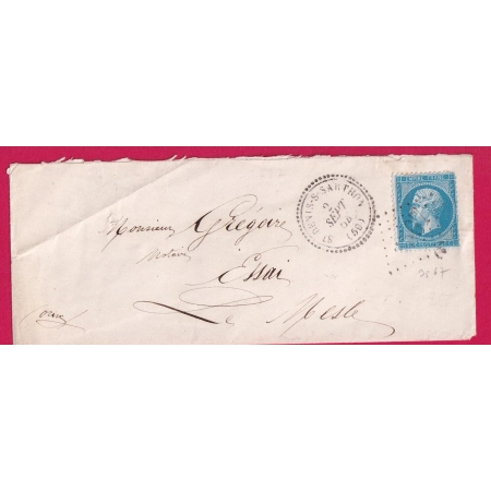 N°22 GC 3567 ST DENIS SUR SARTHON ORNE CAD TYPE 22 POUR ESSAI TYPE 22  EN ARRIVEE LETTRE COVER