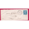 N°22 GC 3567 ST DENIS SUR SARTHON ORNE CAD TYPE 22 POUR ESSAI TYPE 22  EN ARRIVEE LETTRE COVER