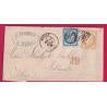 N°55 60 GC 2598 NANCY MEURTHE ET MOSELLE POUR MULHOUSE HAUT RHIN ALSACE LORRAINE ALLEMAGNE LETTRE COVER
