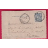 ENTIER SAGE CAD TYPE 25 L'ESTRECHURE GARD 1890 POUR ST ANTOINE DE BREUILH T25 AU DOS DORDOGNE INDICE 17 LETTRE COVER