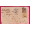 N°38 69 GC 5104 SHANGHAI CHINE CHINA POUR TAVISTOCK ANGLETERRE 1880 MIXTE SAGE CERES VIA NAPLES ITALIE LETTRE COVER