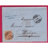 SUISSE N° 36 PAIRE GENEVE A TARIF FRONTALIER ENTREE SUISSE BONNEVILLE POUR BOEGE HAUTE SAVOIE FRANCE COVER