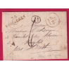 MARQUE 34 FOUGERES EN ROUGE ILLE ET VILAINE 1830.+ DECIME RURAL POUR BREST RARE NON SIGNALE PAR POTHION LETTRE
