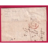 MARQUE 34 FOUGERES EN ROUGE ILLE ET VILAINE 1830.+ DECIME RURAL POUR BREST RARE NON SIGNALE PAR POTHION LETTRE