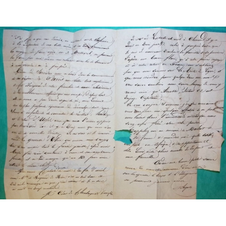CAD TYPE 15 AMBERT PUY DE DOME POUR ORAN ALGERIE 1845 LETTRE COVER FRANCE