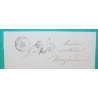 CAD TYPE 15B LE CHESNE ARDENNES POUR VOUZIERS TAXE 25 1854 LETTRE COVER FRANCE