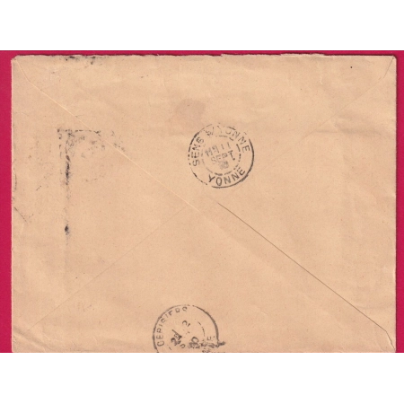 N°90 CAD LEZINNES YONNE BOITE RURALE E PACY SUR ARMANCON POUR CERISIERS LETTRE COVER