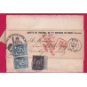 N°90 PAIRE 89 RODEZ AVEYRON RECOMMANDE LOCAL 1882 RETOUR ENVOYEUR LETTRE COVER