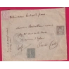 N°105 128 130 RARE 3 EMISSIONS 1903 ST GERMAIN DES FOSSE ALLIER DEVANT DE LETTRE POUR PARIS RARE COVER