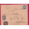 N°90 MONTRESOR INDRE ET LOIRE TAXE 45C 30 + 15C LOCHES INDRE ET LOIRE TYPE DUVAL LETTRE COVER