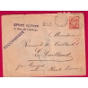 N°94 CAD PARIS 4 AFFRANCHISSEMENT 4 1884 LIMOGES HAUTE VIENNE RECOMMANDE LETTRE COVER