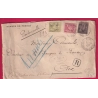 N°82 89 98 PARIS 7 AFFRANCHISSEMENTS 7 POUR AIX EN PROVENCE BOUCHES DU RHONE LETTRE COVER