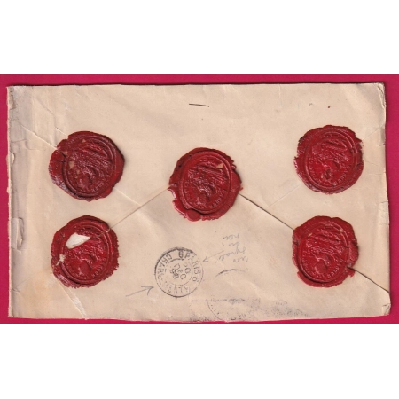 N°82 89 98 PARIS 7 AFFRANCHISSEMENTS 7 POUR AIX EN PROVENCE BOUCHES DU RHONE LETTRE COVER