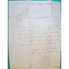 CAD TYPE 15B LE CHESNE ARDENNES POUR VOUZIERS TAXE 25 1854 LETTRE COVER FRANCE