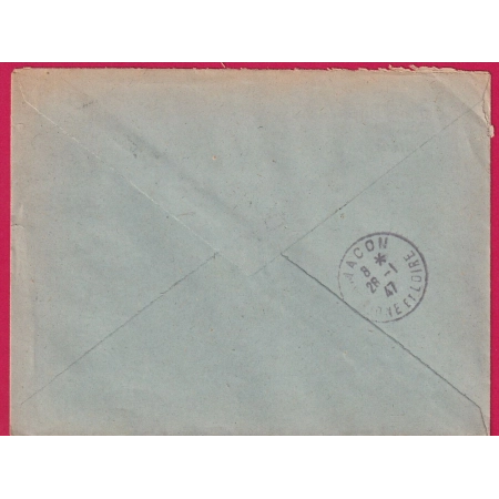 GANDON 1947 ST MARTORY HAUTE GARONNE RECOMMANDE PROVISOIRE POUR MACON LETTRE COVER