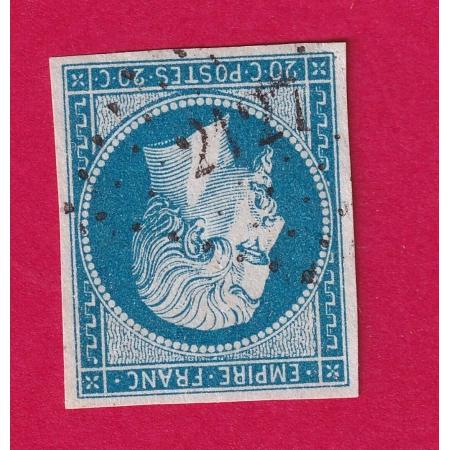 N°14 PC 2127 MONTOLIEU AUDE COTE OBLITERATION 60€ TIMBRE BRIEFMARKEN STAMP FRANCE