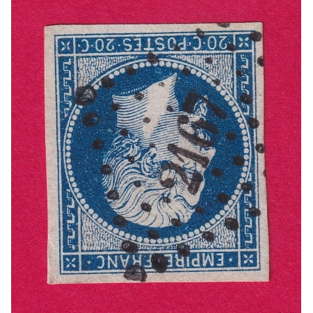 N°14 BLEU FONCE PC 2167 MORNANT RHONE COTE OBLITERATION 40€ TIMBRE BRIEFMARKEN STAMP FRANCE