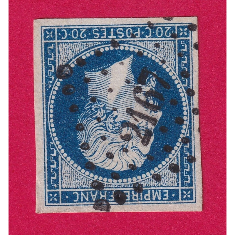 N°14 BLEU FONCE PC 2167 MORNANT RHONE COTE OBLITERATION 40€ TIMBRE BRIEFMARKEN STAMP FRANCE