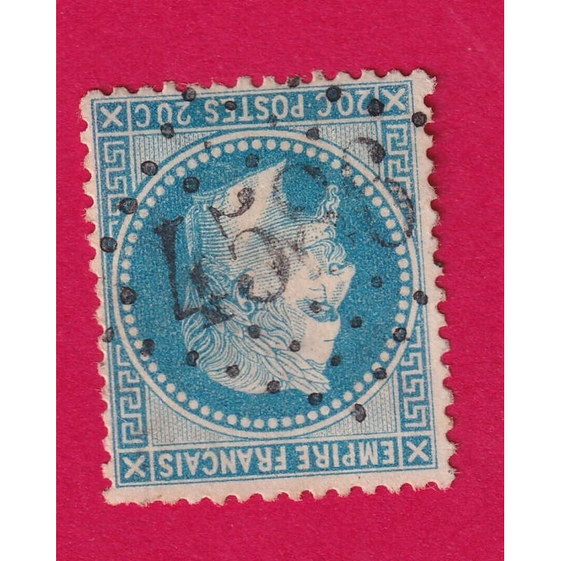 N°29 GC 4586 SAINT DENIS DE GATINES MAYENNE COTE OBLITERATION 60€ SUR BLEU TIMBRE BRIEFMARKEN STAMP FRANCE