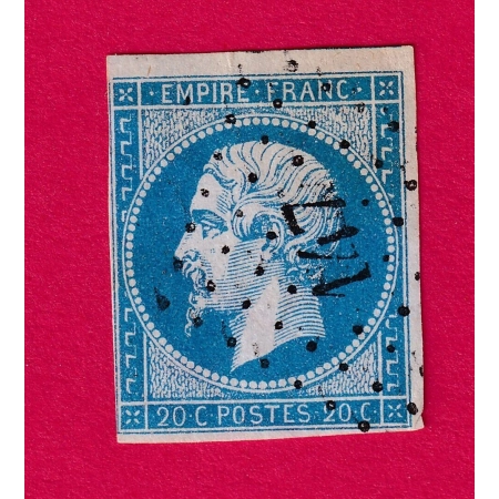 N°14 PC 147 ASNIERES SEINE COTE OBLITERATION 40€ SUR BLEU TIMBRE BRIEFMARKEN STAMP FRANCE