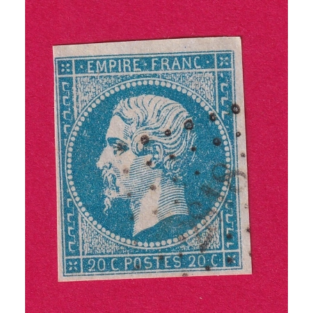 N°14 PC 2818 SATILLIEU ARDECHE COTE OBLITERATION 50€ SUR BLEU TIMBRE BRIEFMARKEN STAMP FRANCE