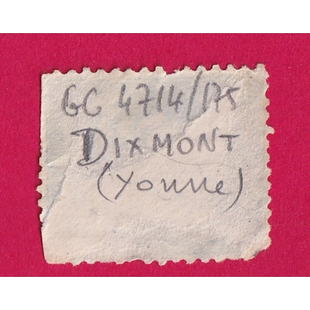 N°60 GC 4714 DIXMONT YONNE COTE OBLITERATION 90€ SUR BLEU TIMBRE BRIEFMARKEN STAMP FRANCE
