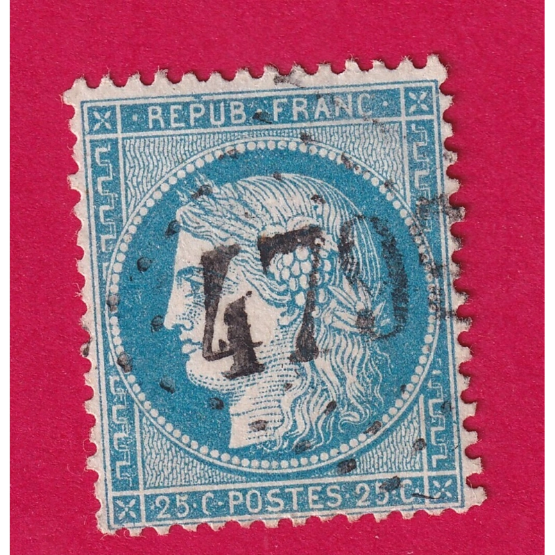 N°60 GC 4799 SAINT VINCENT DE REINS RHONE COTE OBLITERATION 180€ SUR BLEU TIMBRE BRIEFMARKEN STAMP FRANCE
