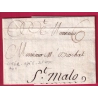MARQUE MORLAIX A SEC FINISTERE LENAIN N°16A 1766 INDICE 11 POUR ST MALO ILLE ET VILAINE LETTRE COVER FRANCE