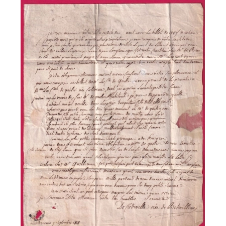 MARQUE P28P LANDERNEAU FINISTERE 1818 POUR NANTES INDICE 12 LETTRE COVER FRANCE