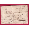MARQUE 12 AVIGNON EN ROUGE VAUCLUSE BOUCHES DU RHONE 1792 INDICE 14 POUR MARSEILLE LETTRE COVER FRANCE