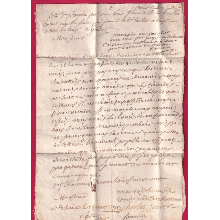 MARQUE 12 AVIGNON EN ROUGE VAUCLUSE BOUCHES DU RHONE 1792 INDICE 14 POUR MARSEILLE LETTRE COVER FRANCE