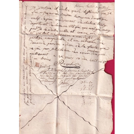 MARQUE 12 AVIGNON EN ROUGE VAUCLUSE BOUCHES DU RHONE 1792 INDICE 14 POUR MARSEILLE LETTRE COVER FRANCE