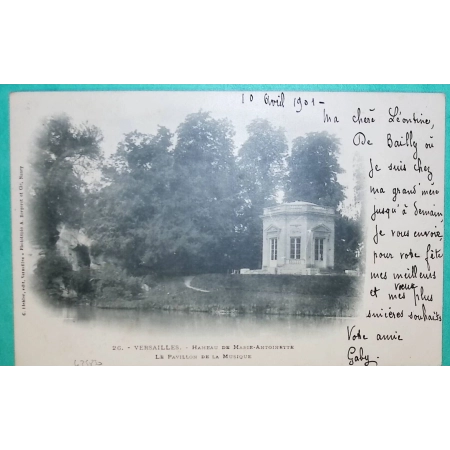 N°103 SAGE CAD FB84 BAILLY SEINE ET OISE CARTE POSTALE VERSAILLES POUR PARIS RUE CHAPTAL 1901 LETTRE COVER FRANCE