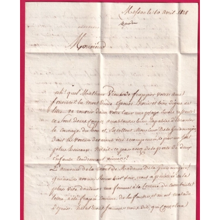 MARQUE 34 BAIN DE BRETAGNE ILLE ET VILAINE 1828 INDICE 10 LA GUIBOURGERE LOIRE INFERIEURE LETTRE COVER FRANCE
