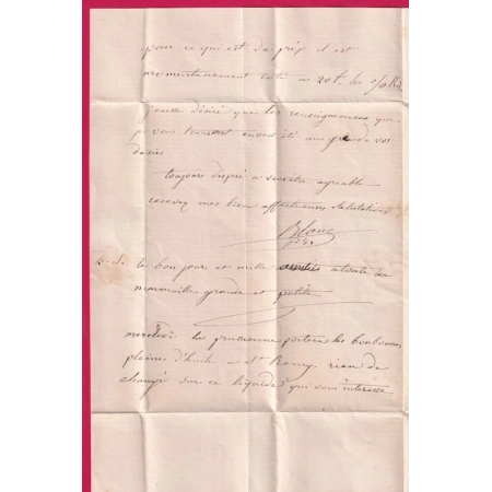 N°22 GC 2283 MAUSSANNE BOUCHES DU RHONE INDICE 12 POUR MAILLANNE ST REMY DE PROVENCE CAD TYPE 22 LETTRE COVER FRANCE