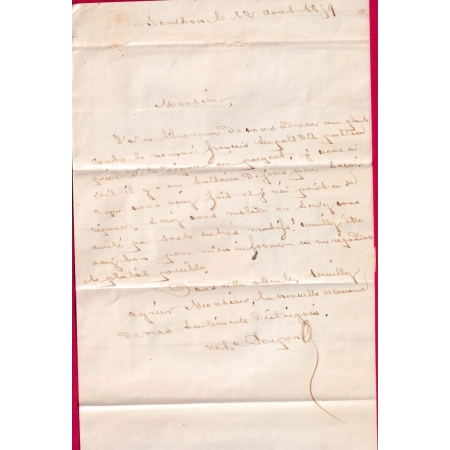 N°14 PC 2614 QUINGEY DOUBS OR DE SAMSON POUR BESANCON LETTRE COVER FRANCE