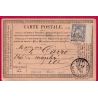 N°77 CONVOYEUR STATION CANNES ALPES MARITIMES EN BLEU BLEUTE POUR NICE CARTE PRECURSEUR LETTRE COVER